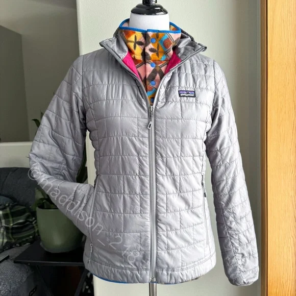 Patagonia Nano Puff Jacket Small Nickel Gray Windproof Water Resistant S - Picture 1 of 16